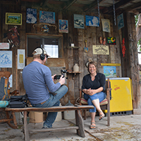 Interview with Rose Shoemaker outdoors at Bear Paw Ranch in the Gila Valley. Photo Credits: Mary Harner